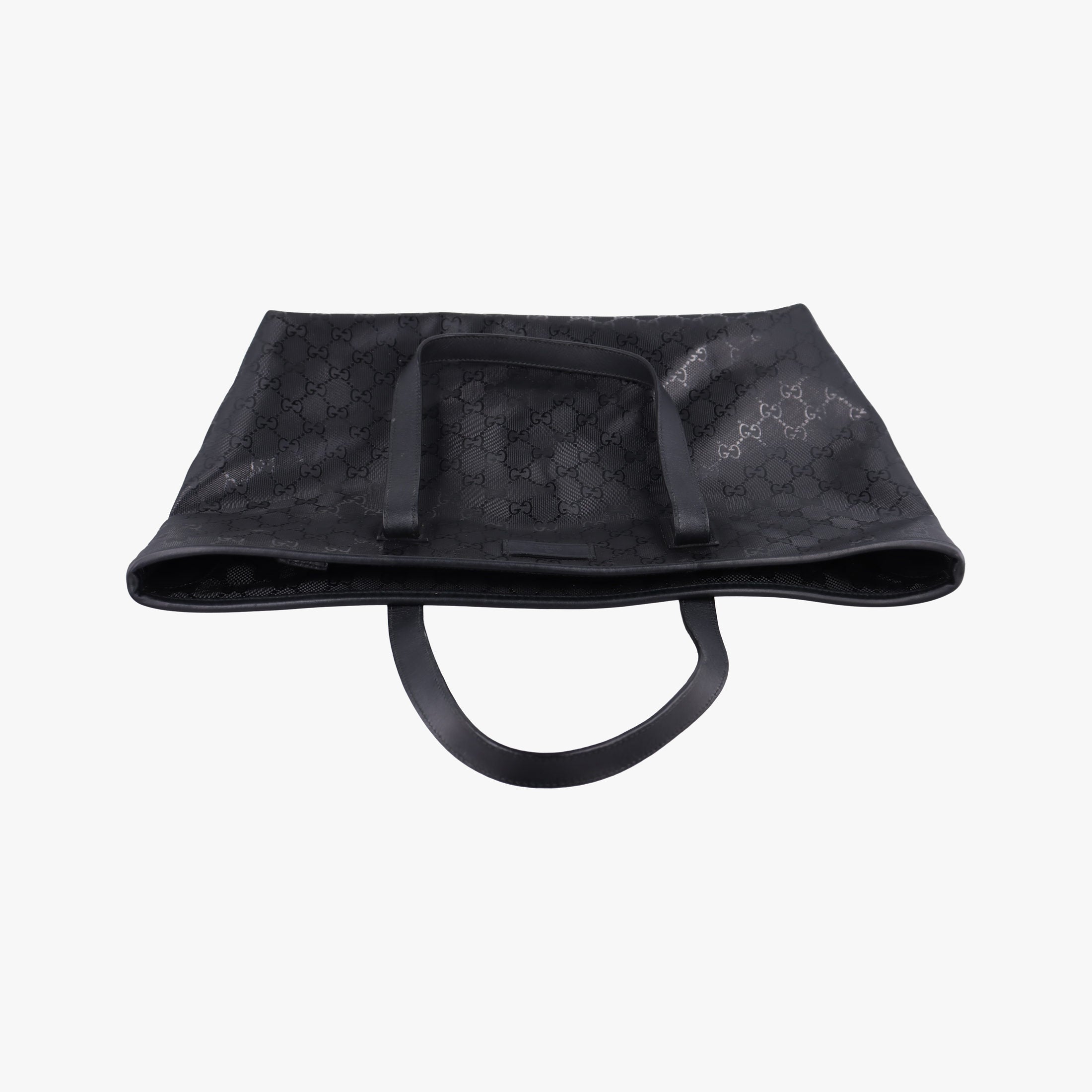GG Imprime Black PVC coated canvas×Leather 211137 A013050284インプリメ ブラック PVCコーティングキャンバス×レザー 211137 A013050284