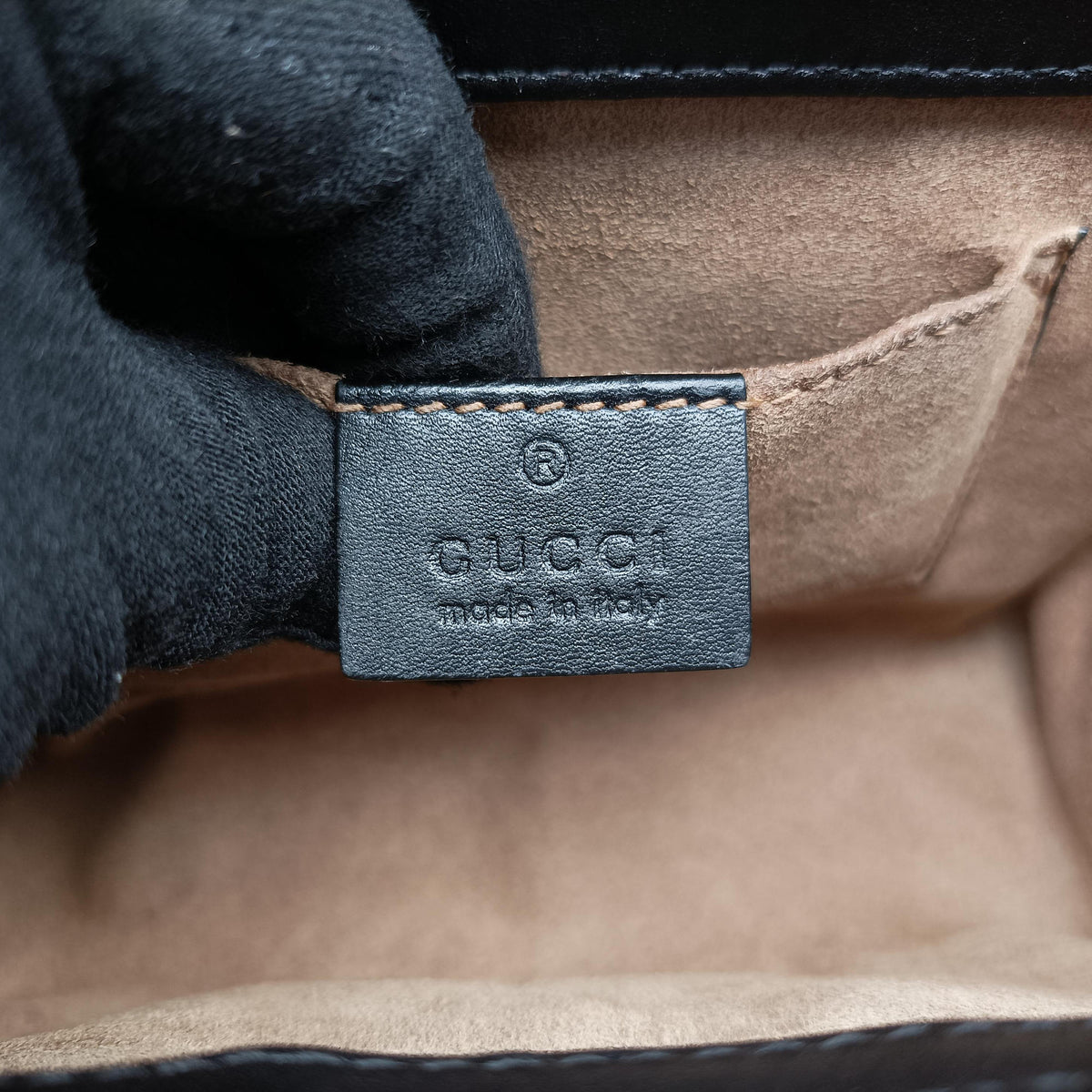 Padlock beige×black PVC coated canvas×Leather 409487 F023962397パドロック ベージュ×ブラック PVCコーティングキャンバス×レザー 409487 F023962397