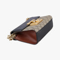 Padlock beige×black PVC coated canvas×Leather 409487 F023962397パドロック ベージュ×ブラック PVCコーティングキャンバス×レザー 409487 F023962397