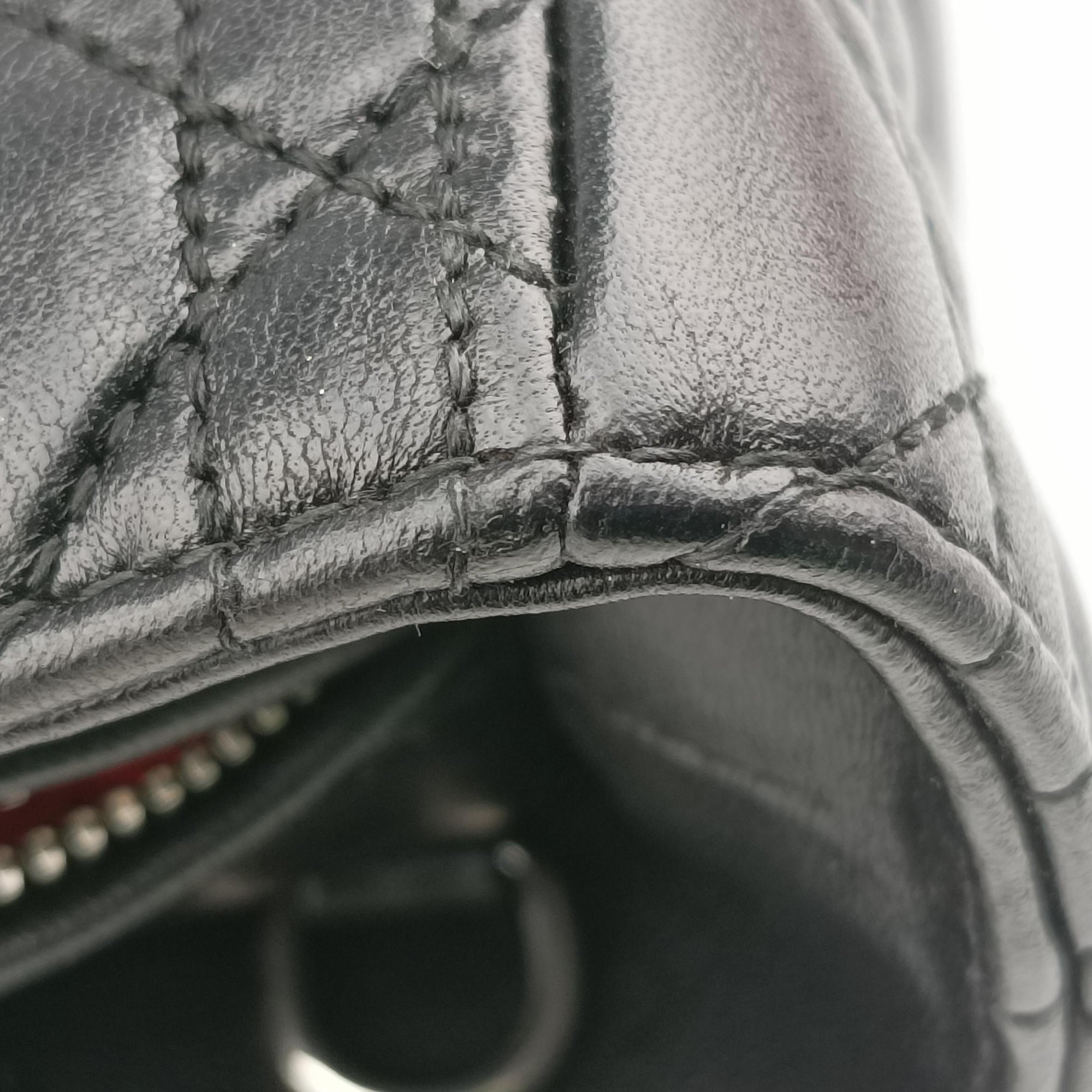 Lady Dior Black lambskin 26-MA-0140レディディオール ブラック ラムスキン 26-MA-0140