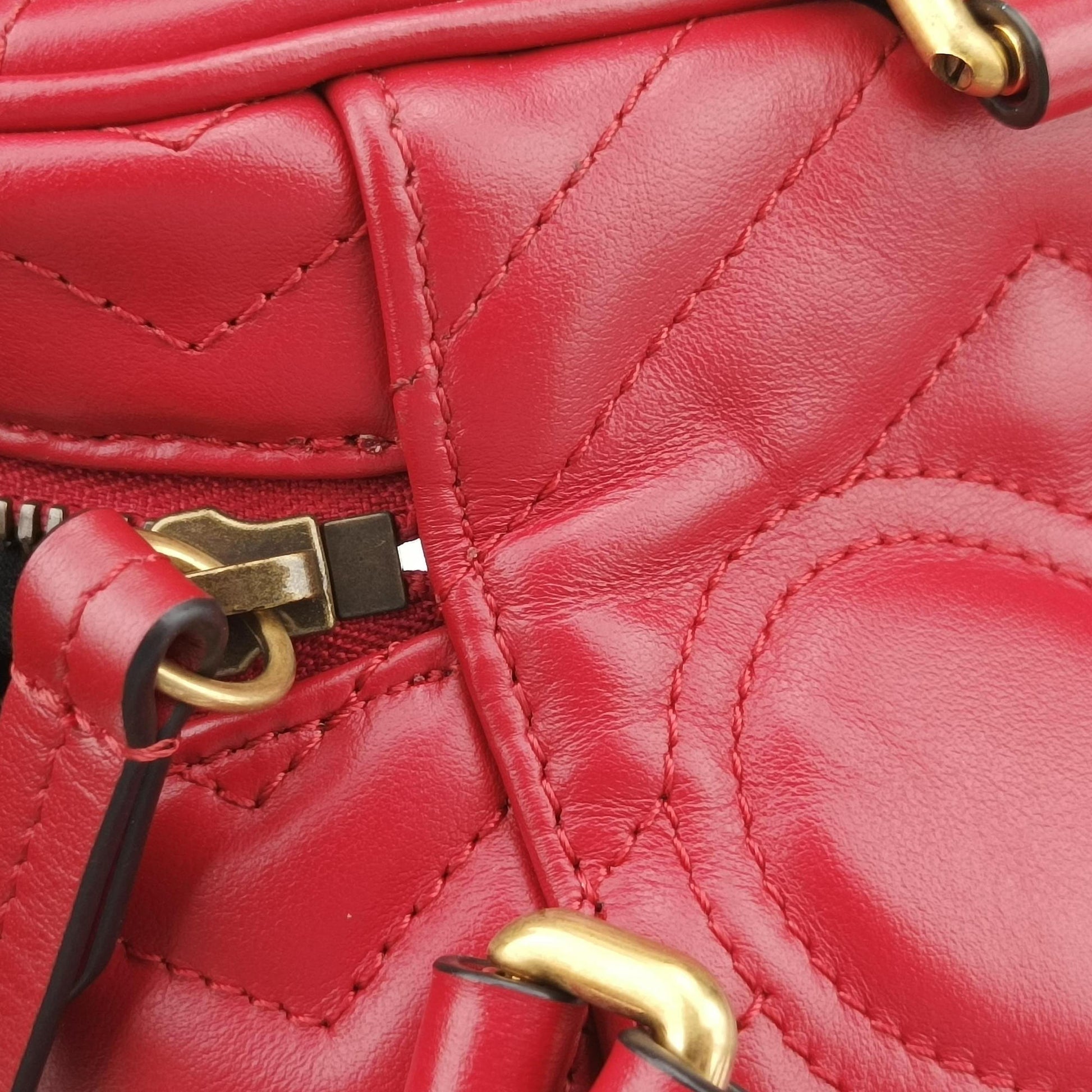 GG Marmont Red Leather 598594 GGマーモント レッド レザー 598594 