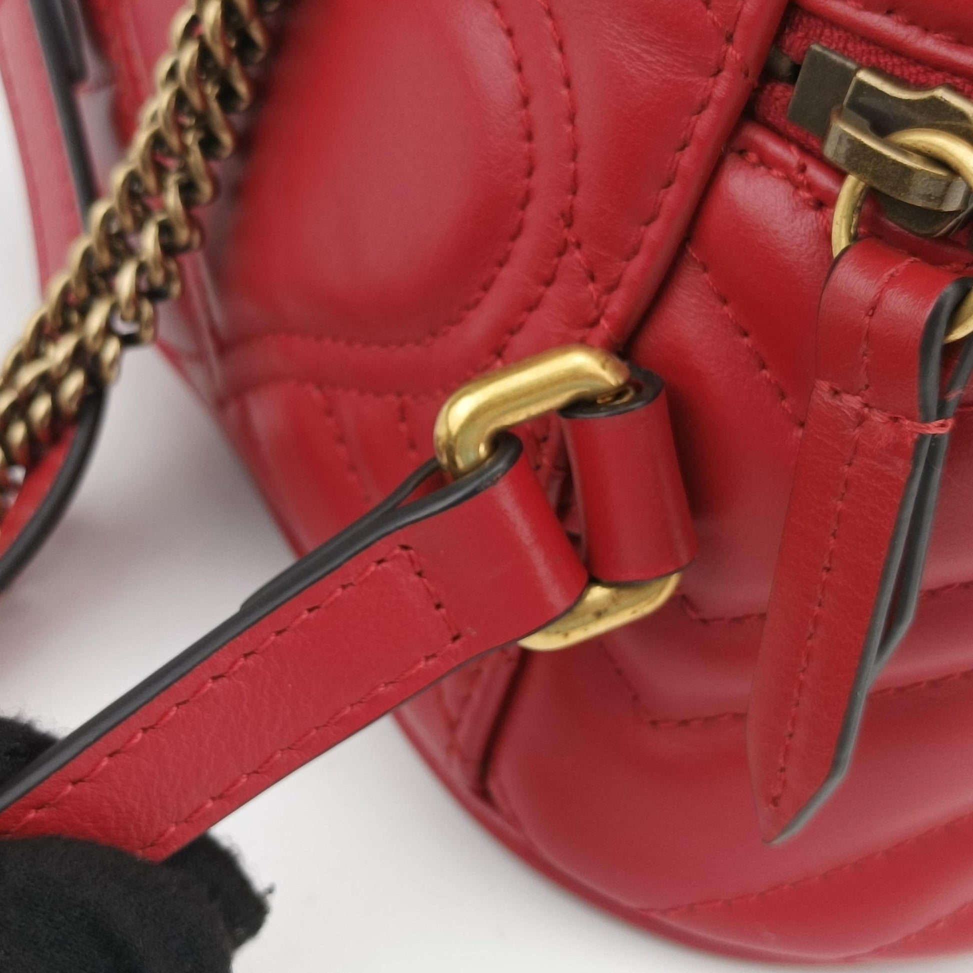 GG Marmont Red Leather 598594 GGマーモント レッド レザー 598594 
