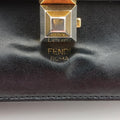 Pre-owned Fendi Kan I Black Leather 8BT283 shoulderbag | stylenewstar
