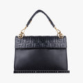 Pre-owned Fendi Kan I Black Leather 8BT283 shoulderbag | stylenewstar