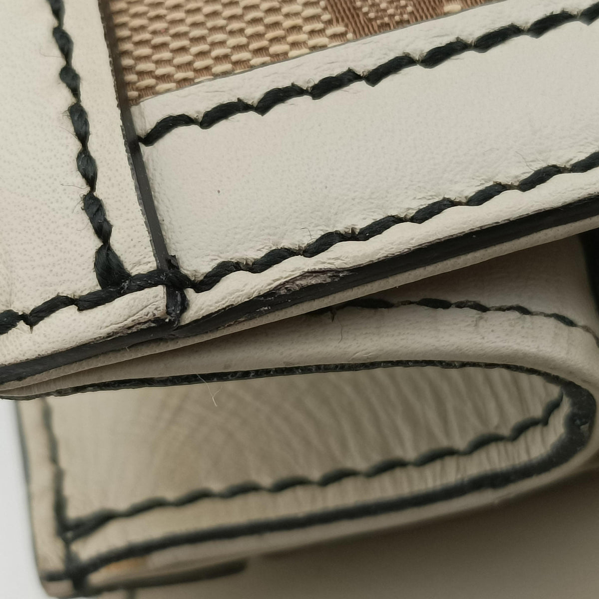 Secondhand Gucci Emily White×brown Leather×canvas 295402 shoulderbag | stylenewstar
