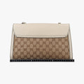 Secondhand Gucci Emily White×brown Leather×canvas 295402 shoulderbag | stylenewstar