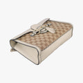 Secondhand Gucci Emily White×brown Leather×canvas 295402 shoulderbag | stylenewstar