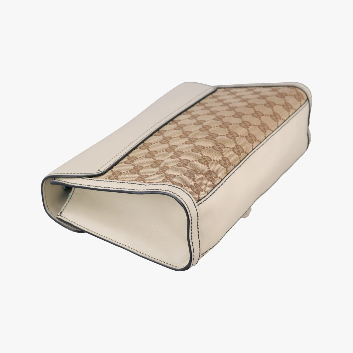 Secondhand Gucci Emily White×brown Leather×canvas 295402 shoulderbag | stylenewstar