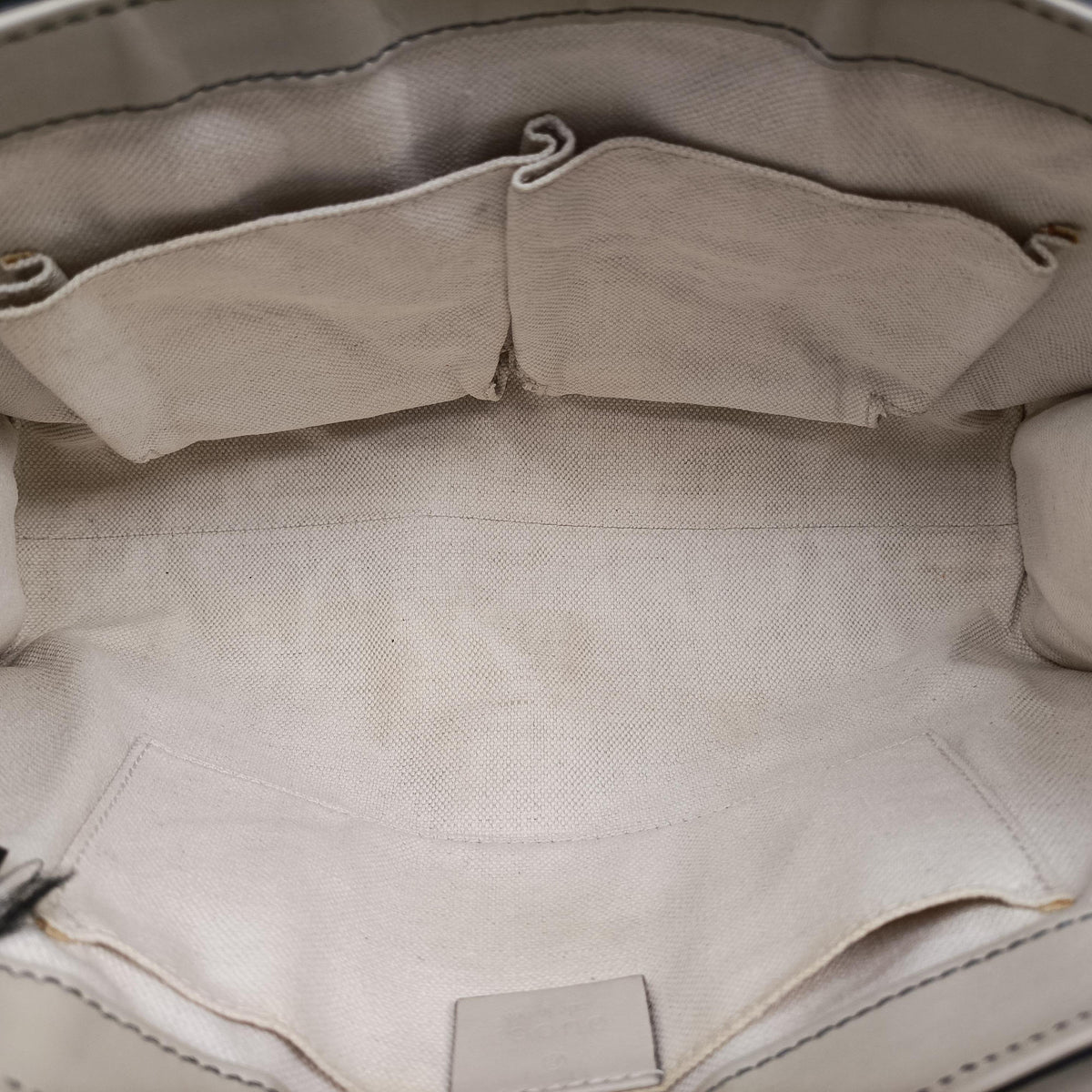 Secondhand Gucci Emily White×brown Leather×canvas 295402 shoulderbag | stylenewstar