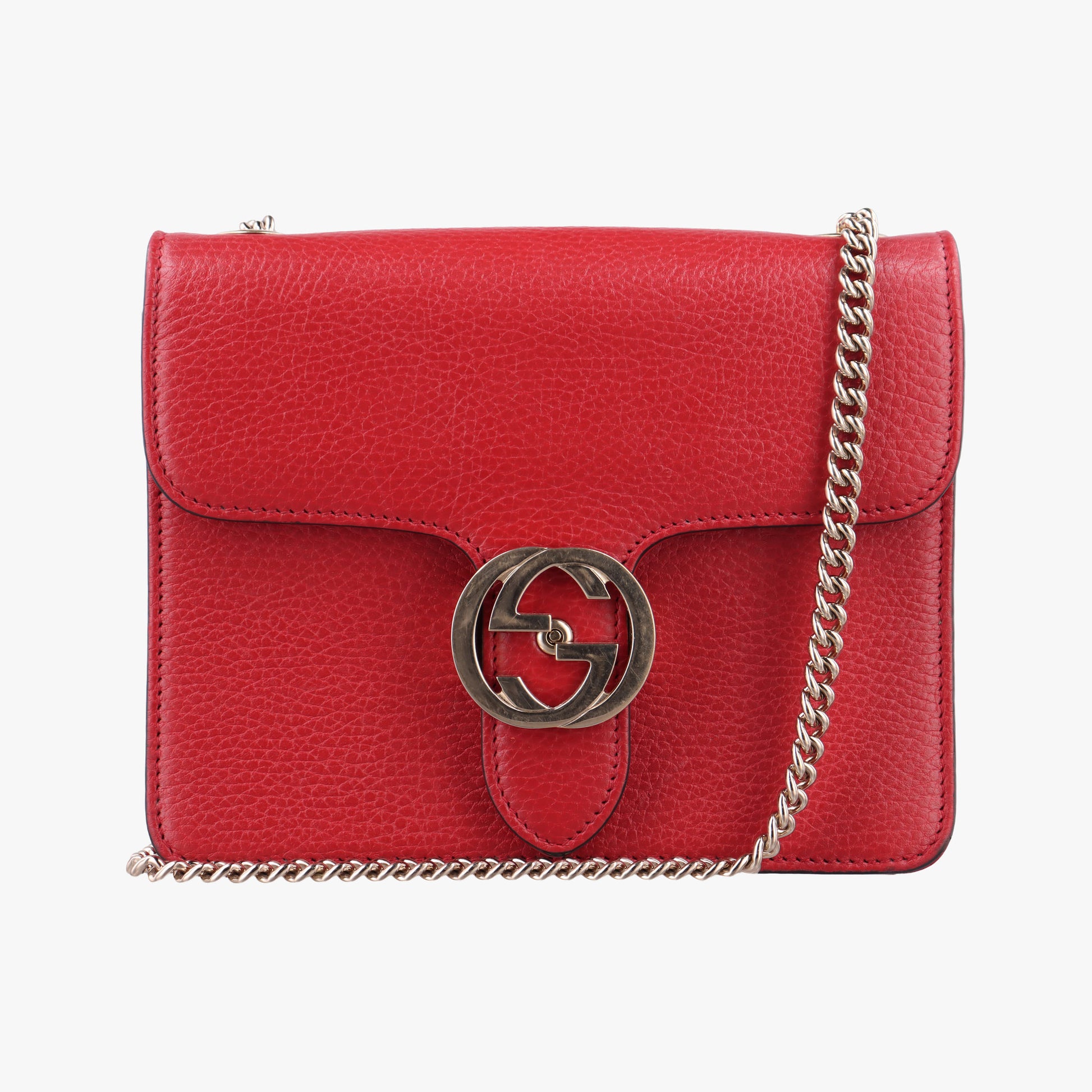 Interlocking G Red Leather 510304 C031640128インターロッキングG レッド レザー 510304 C031640128