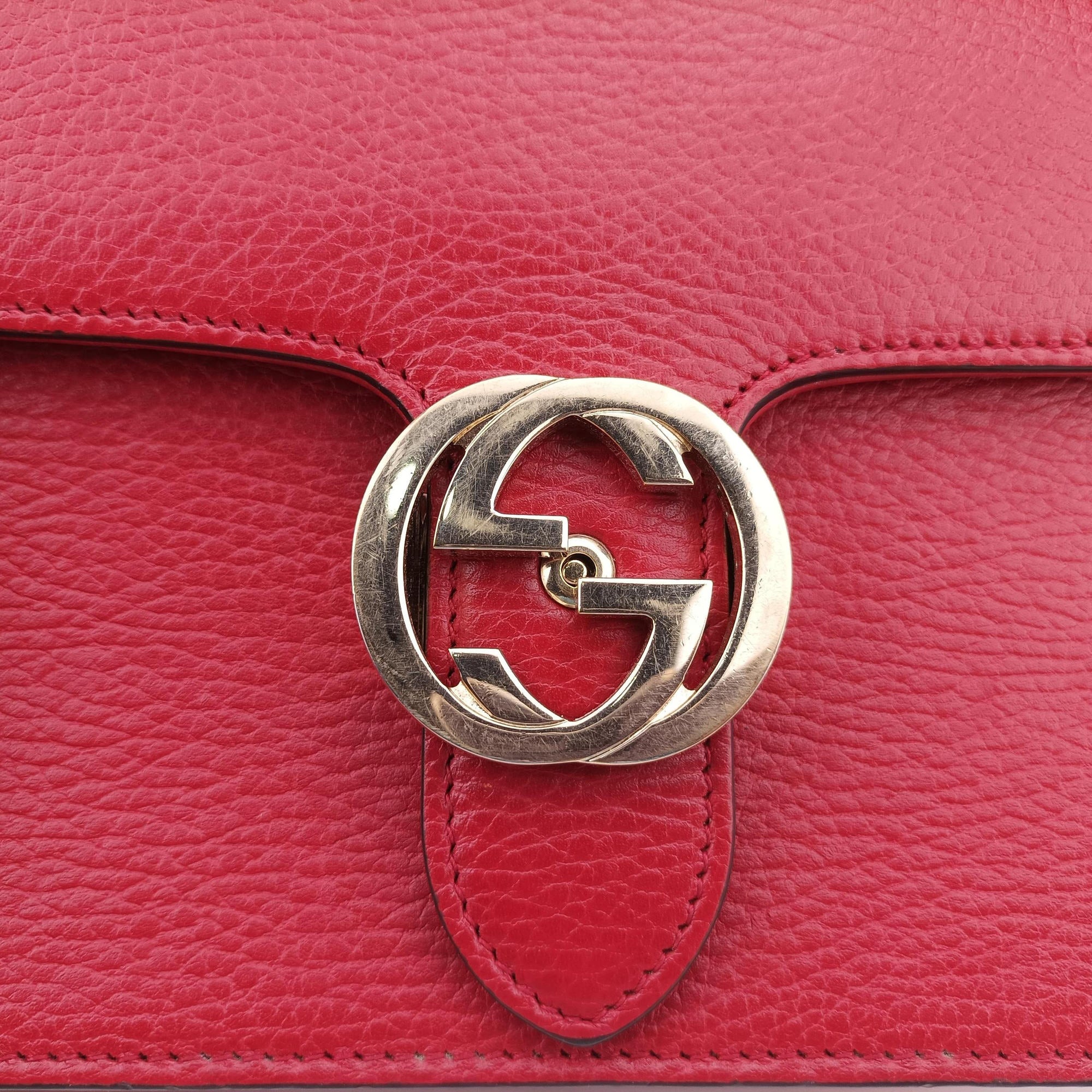 Interlocking G Red Leather 510304 C031640128インターロッキングG レッド レザー 510304 C031640128