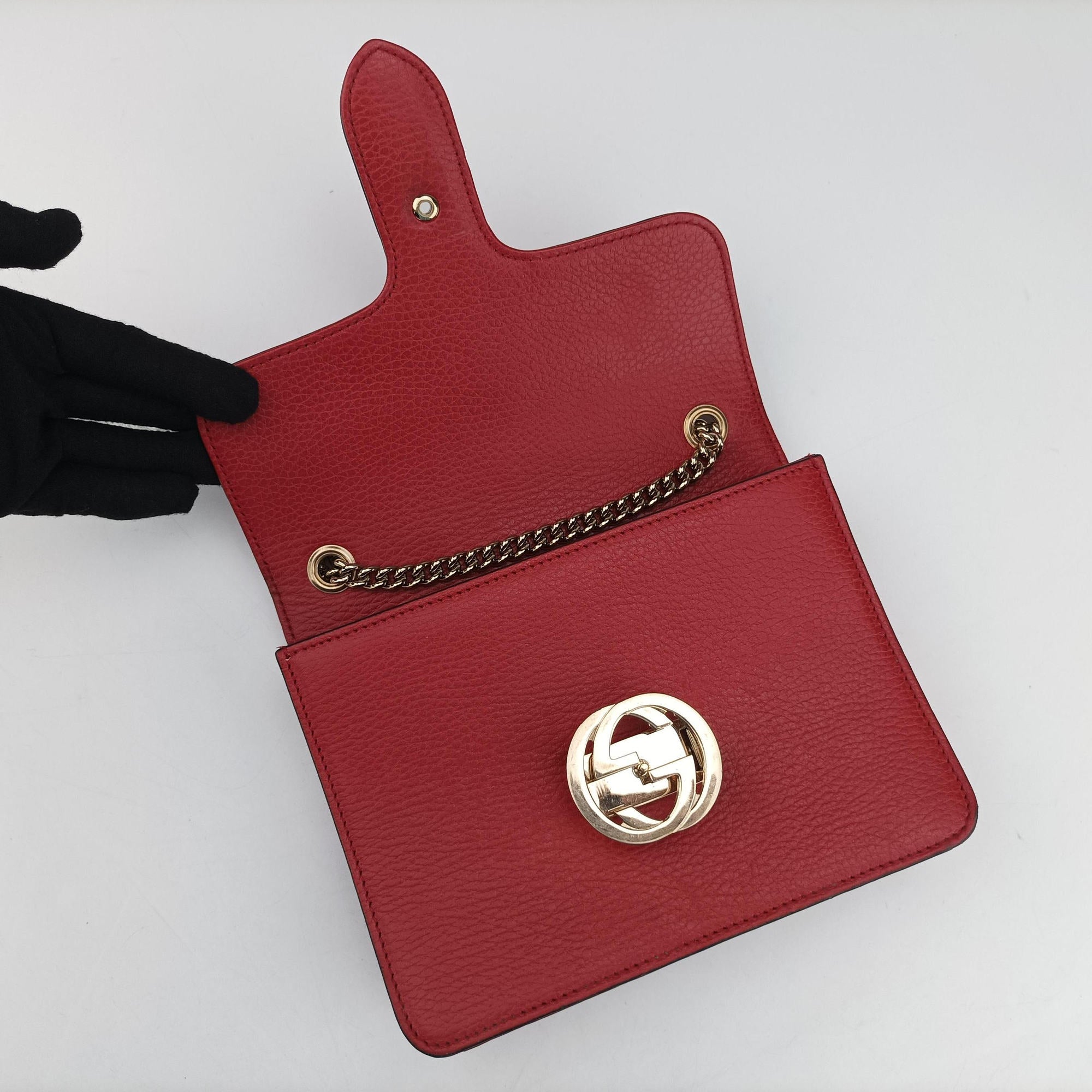 Interlocking G Red Leather 510304 C031640128インターロッキングG レッド レザー 510304 C031640128