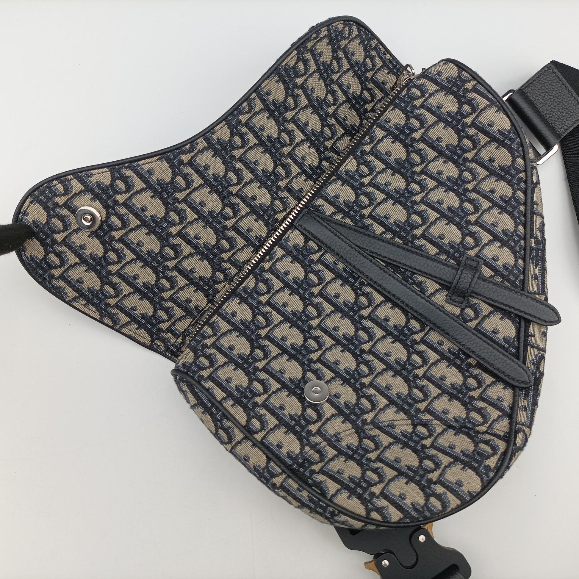 saddle Navy Jacquard×Leather 26-BO-1220サドル ネイビー ジャガード×レザー 26-BO-1220