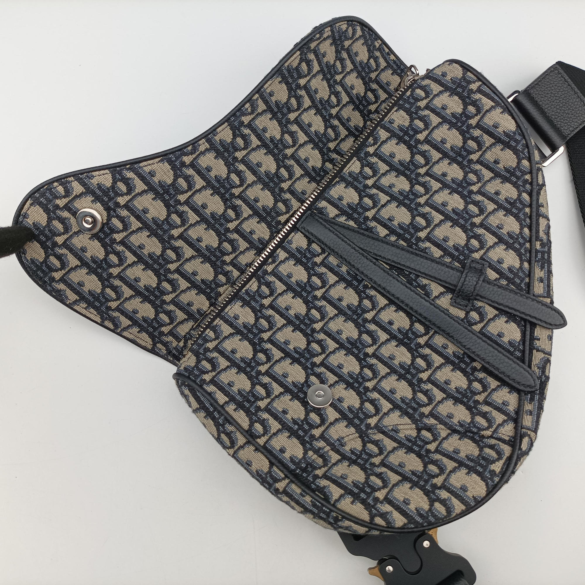 saddle Navy Jacquard×Leather 26-BO-1220サドル ネイビー ジャガード×レザー 26-BO-1220