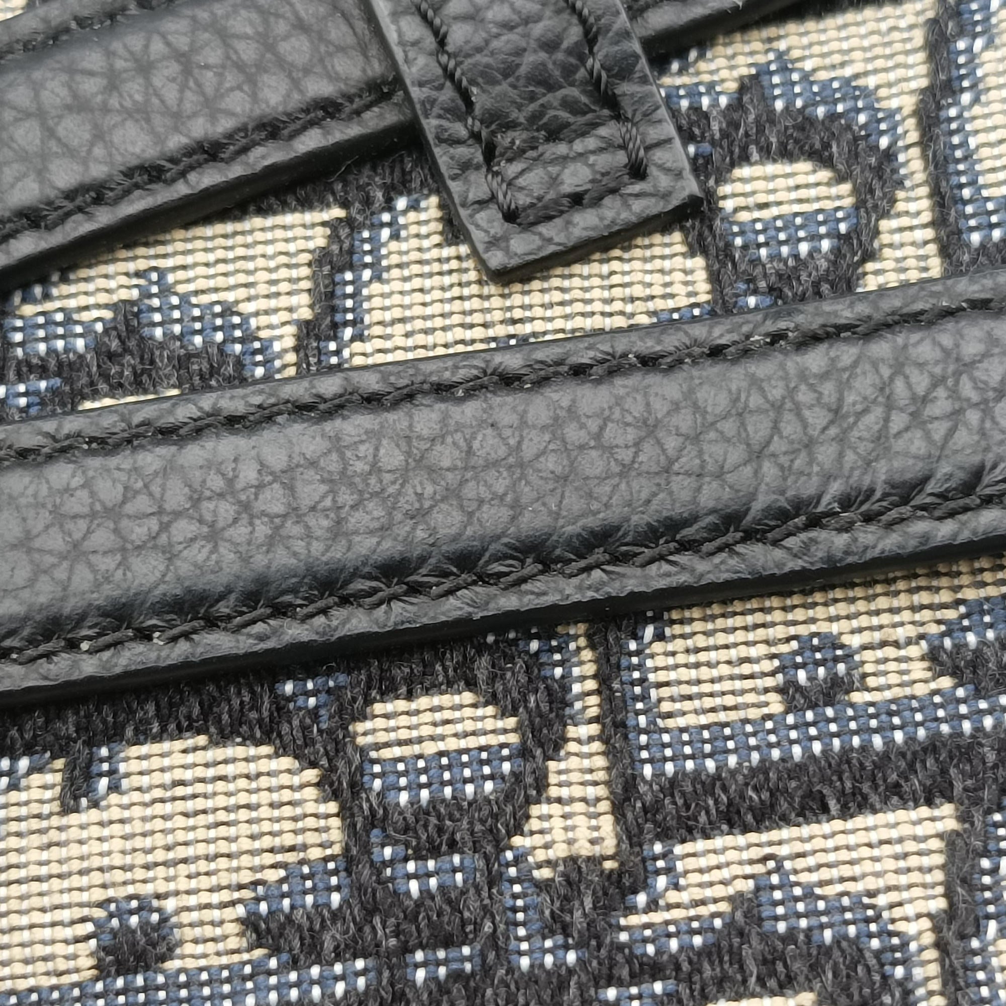 saddle Navy Jacquard×Leather 26-BO-1220サドル ネイビー ジャガード×レザー 26-BO-1220