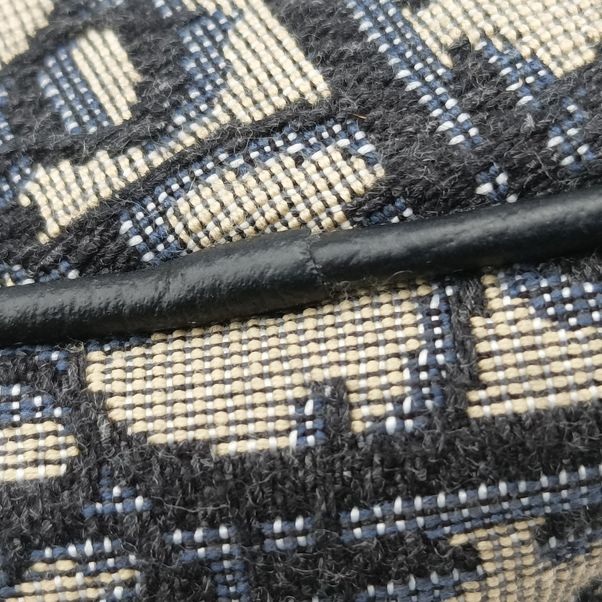 saddle Navy Jacquard×Leather 26-BO-1220サドル ネイビー ジャガード×レザー 26-BO-1220