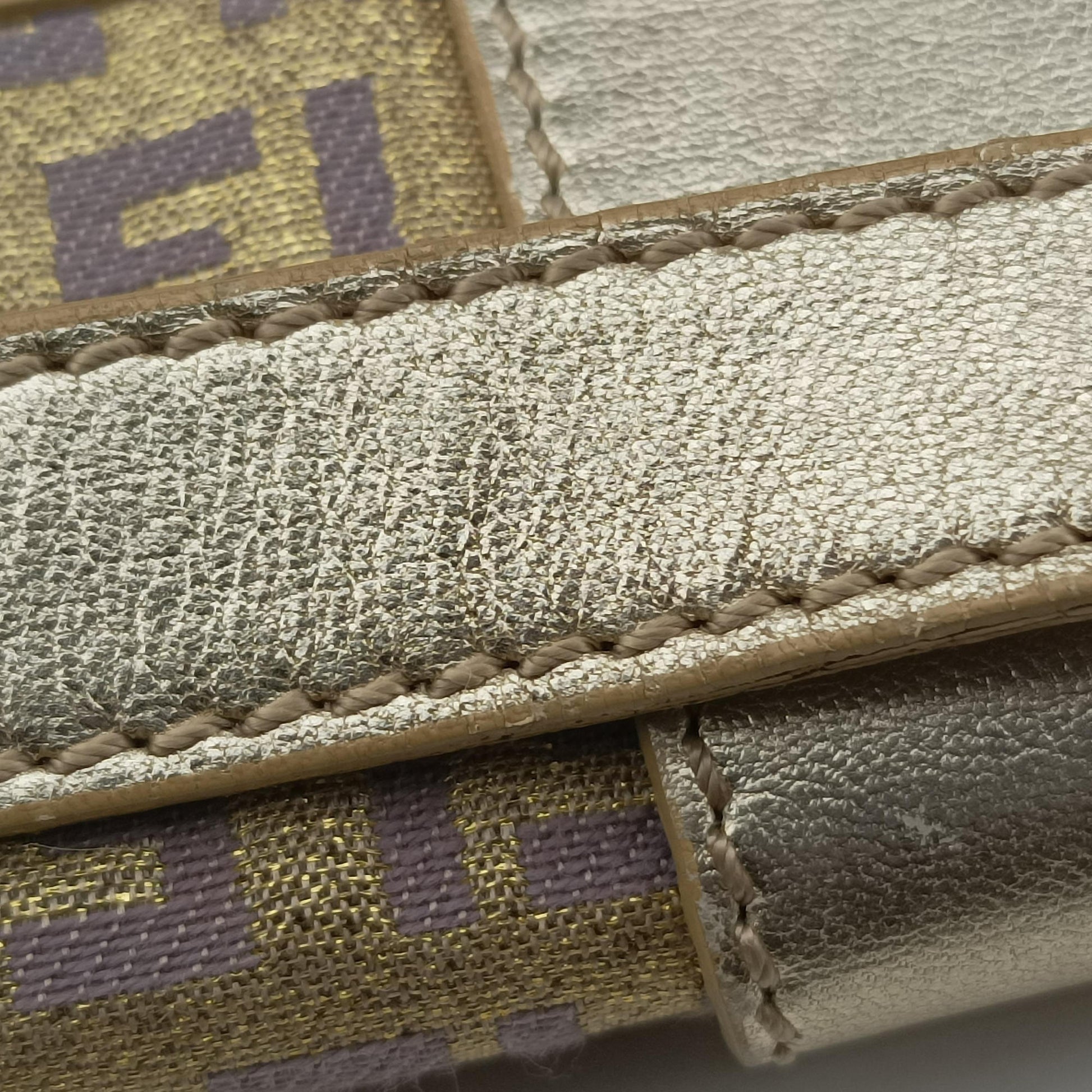 Zucchino turn lock golden×Multicolour canvas×leather 8BR429 2354/8BR429/MXK/058ズッキーノ ターンロック ゴールド×マルチカラー キャンバス×レザー 8BR429 2354/8BR429/MXK/058