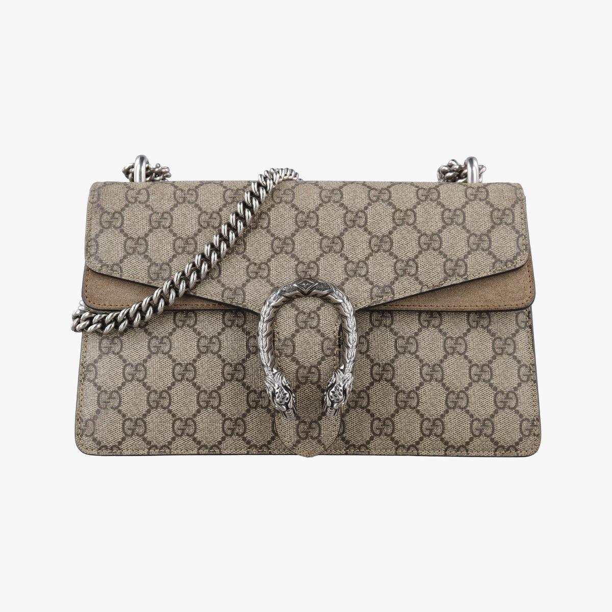 Pre-owned Gucci Dionysus Beige×Brown PVC coated canvas × suede 400249 shoulderbag | stylenewstar