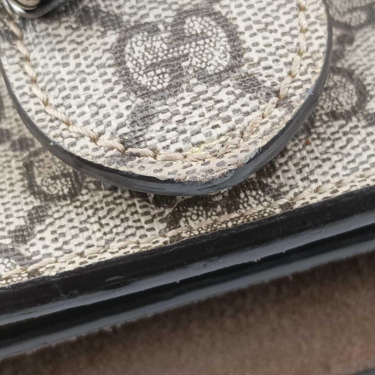 Pre-owned Gucci Dionysus Beige×Brown PVC coated canvas × suede 400249 shoulderbag | stylenewstar