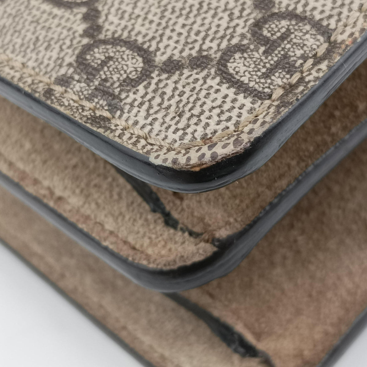 Pre-owned Gucci Dionysus Beige×Brown PVC coated canvas × suede 400249 shoulderbag | stylenewstar