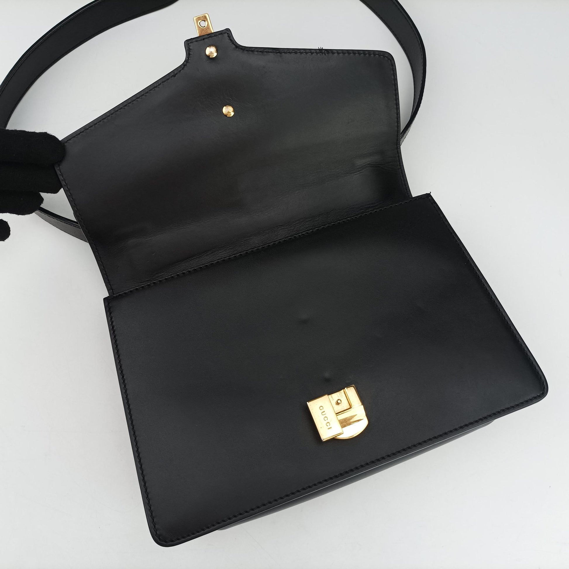 Sylvie Black×green×red Leather 421882 E019985293シルヴィ ブラック×グリーン×レッド レザー 421882 E019985293