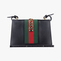 Sylvie Black×green×red Leather 421882 E019985293シルヴィ ブラック×グリーン×レッド レザー 421882 E019985293