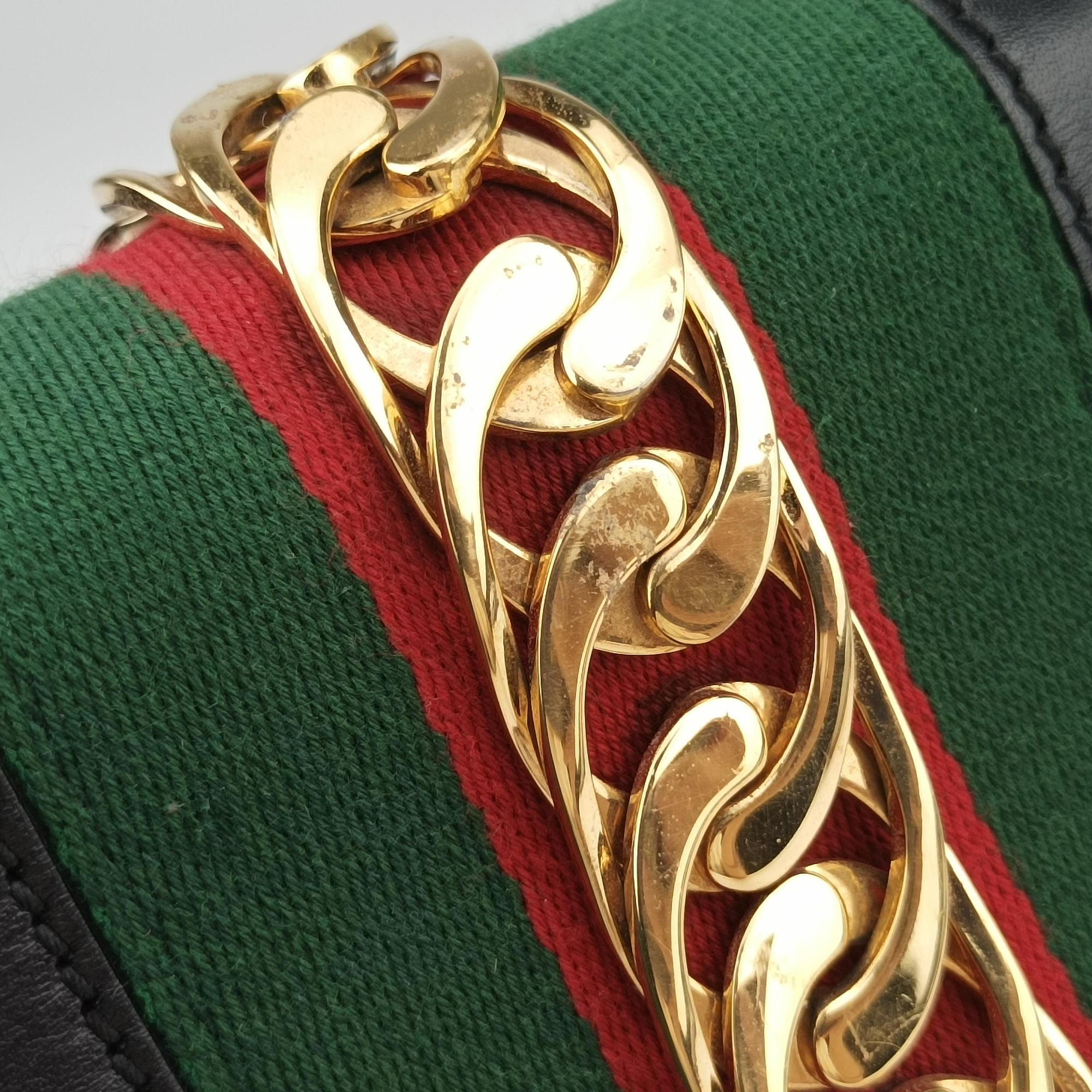 Sylvie Black×green×red Leather 421882 E019985293シルヴィ ブラック×グリーン×レッド レザー 421882 E019985293