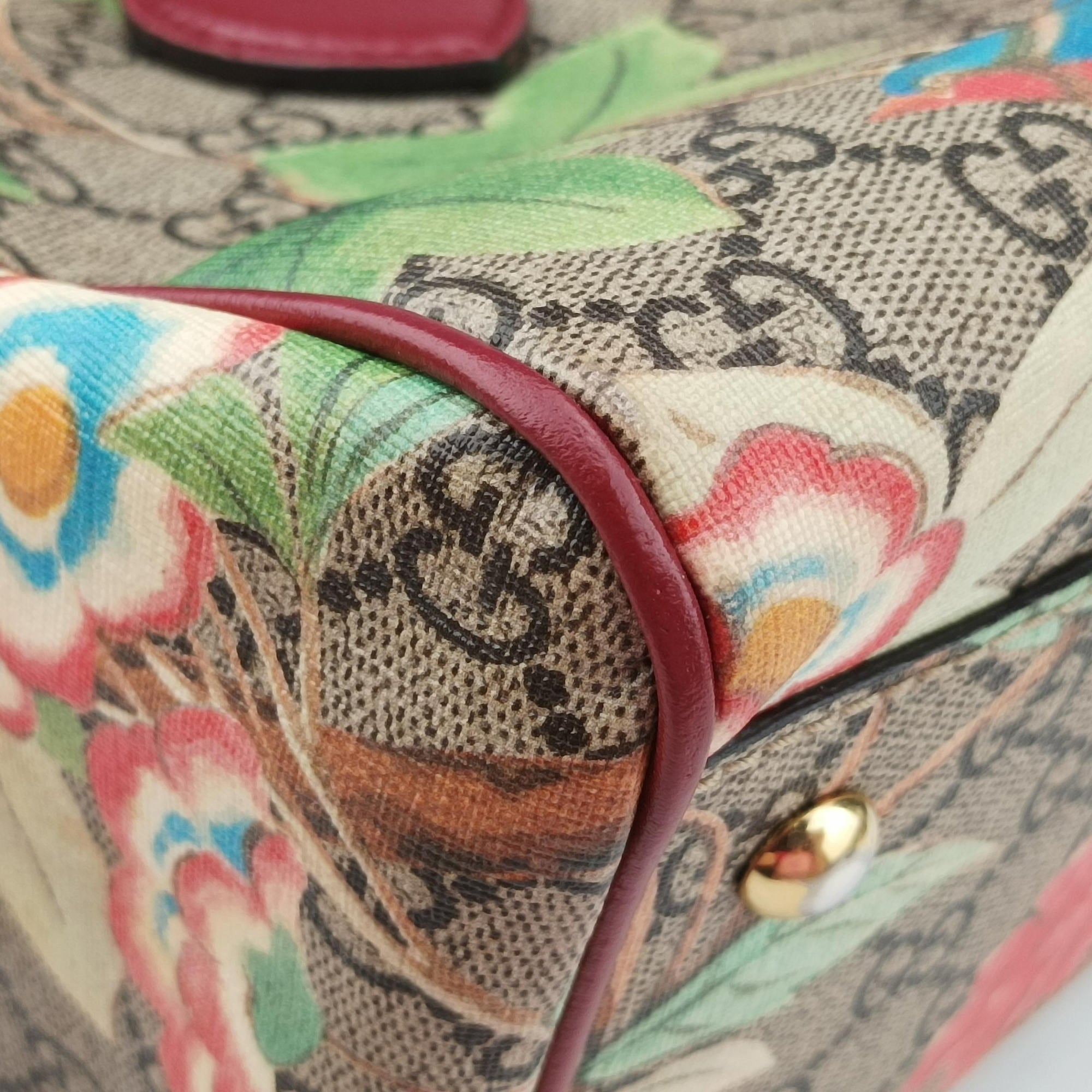 GG SUPREME beige×Multicolour PVC coated canvas×Leather 409529 F020298355GGスプリーム ベージュ×マルチカラー PVCコーティングキャンバス×レザー 409529 F020298355