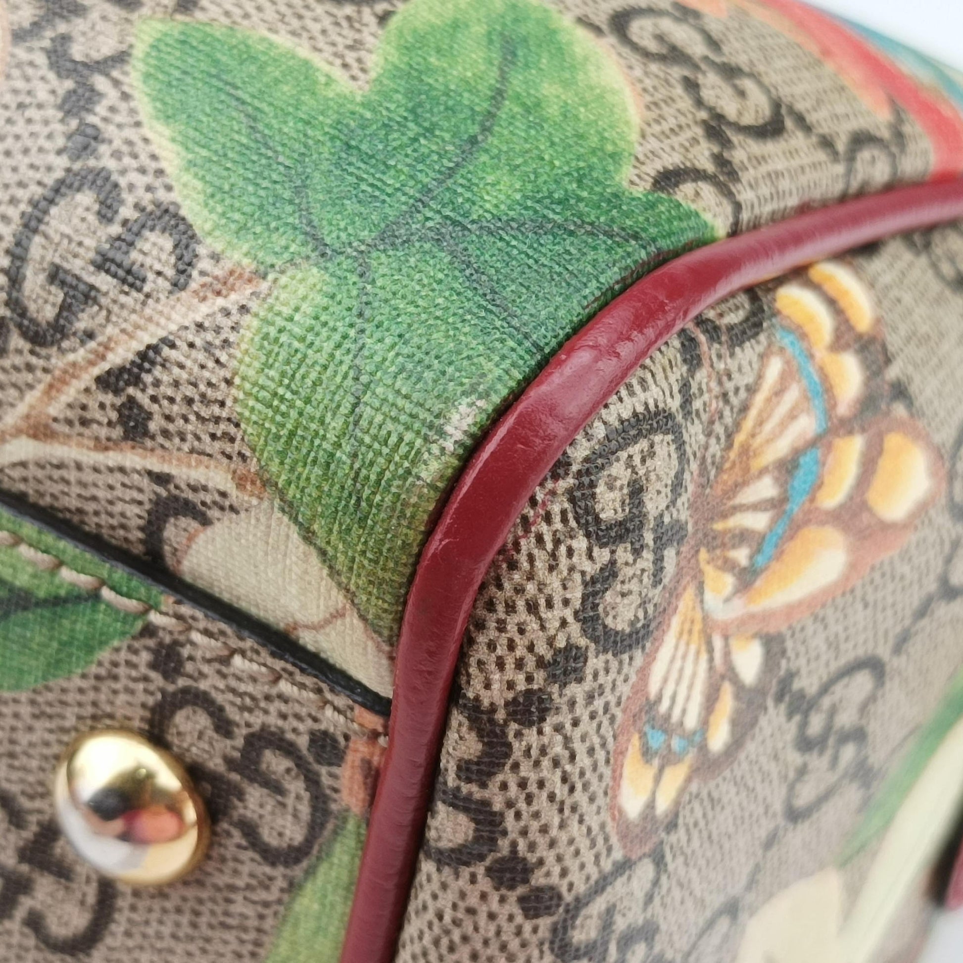 GG SUPREME beige×Multicolour PVC coated canvas×Leather 409529 F020298355GGスプリーム ベージュ×マルチカラー PVCコーティングキャンバス×レザー 409529 F020298355