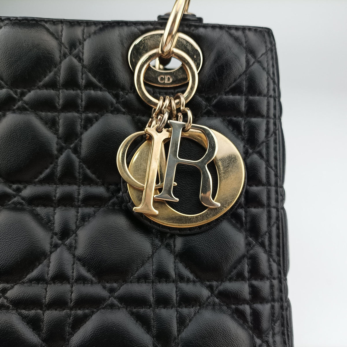 Lady Dior Black lambskin 16-BO-0123レディディオール ブラック ラムスキン 16-BO-0123