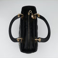 Lady Dior Black lambskin 16-BO-0123レディディオール ブラック ラムスキン 16-BO-0123