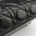 Lady Dior Black lambskin 16-BO-0123レディディオール ブラック ラムスキン 16-BO-0123
