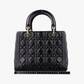 Lady Dior Black lambskin 16-BO-0123レディディオール ブラック ラムスキン 16-BO-0123