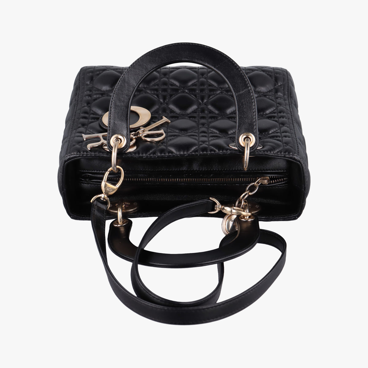 Lady Dior Black lambskin 16-BO-0123レディディオール ブラック ラムスキン 16-BO-0123