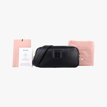 Logo belt Black leather DNP104ロゴベルト ブラック レザー DNP104