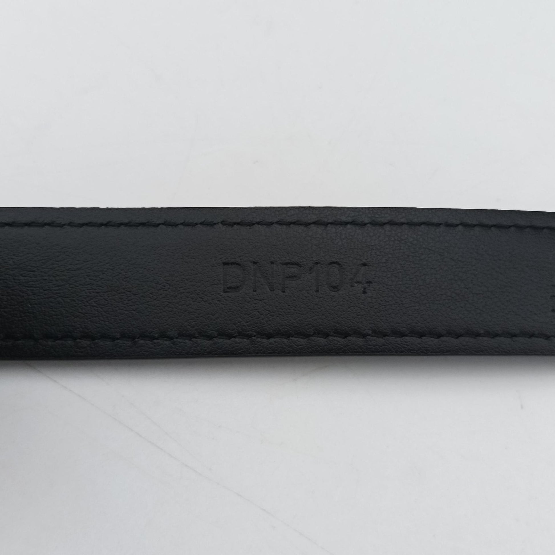 Logo belt Black leather DNP104ロゴベルト ブラック レザー DNP104
