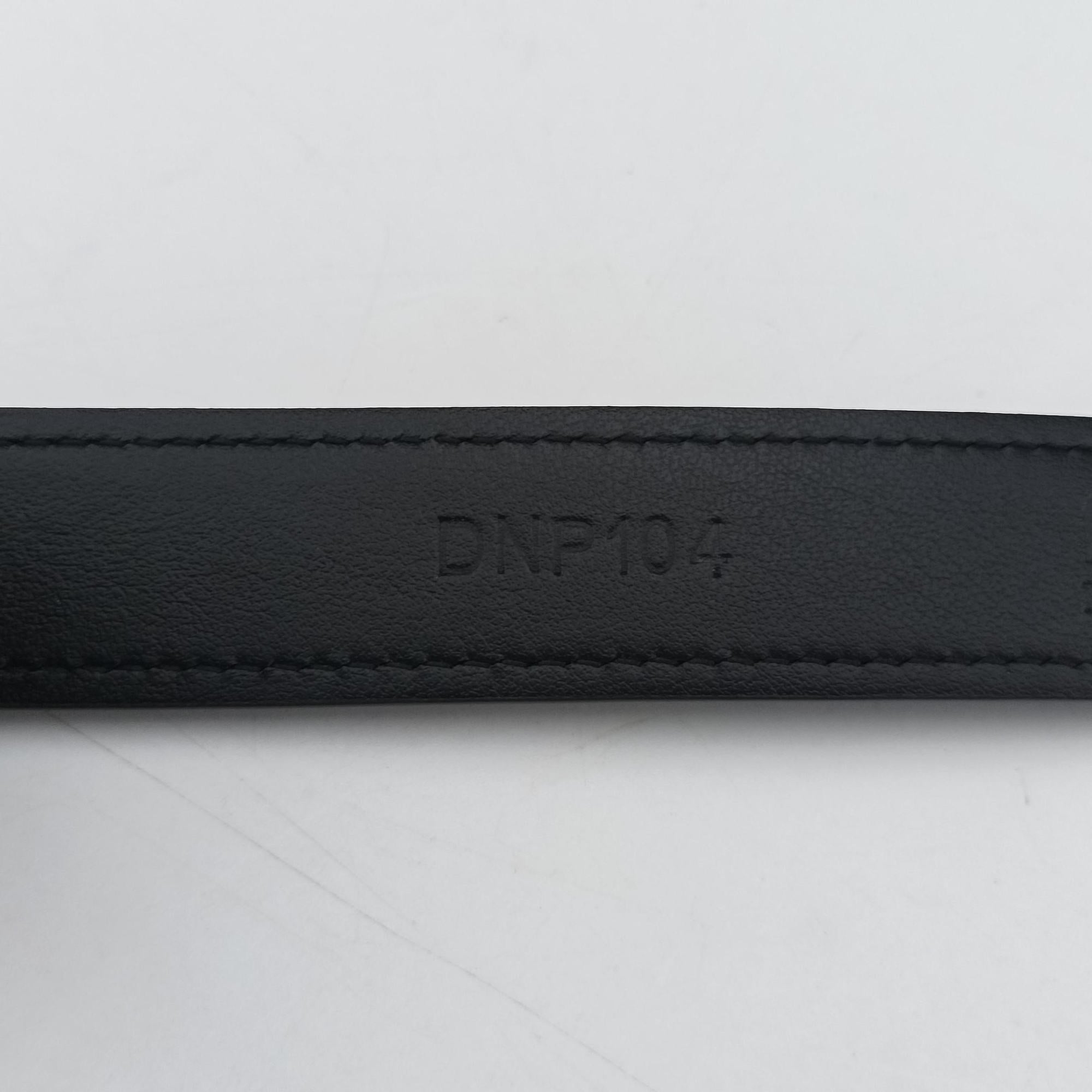 Logo belt Black leather DNP104ロゴベルト ブラック レザー DNP104