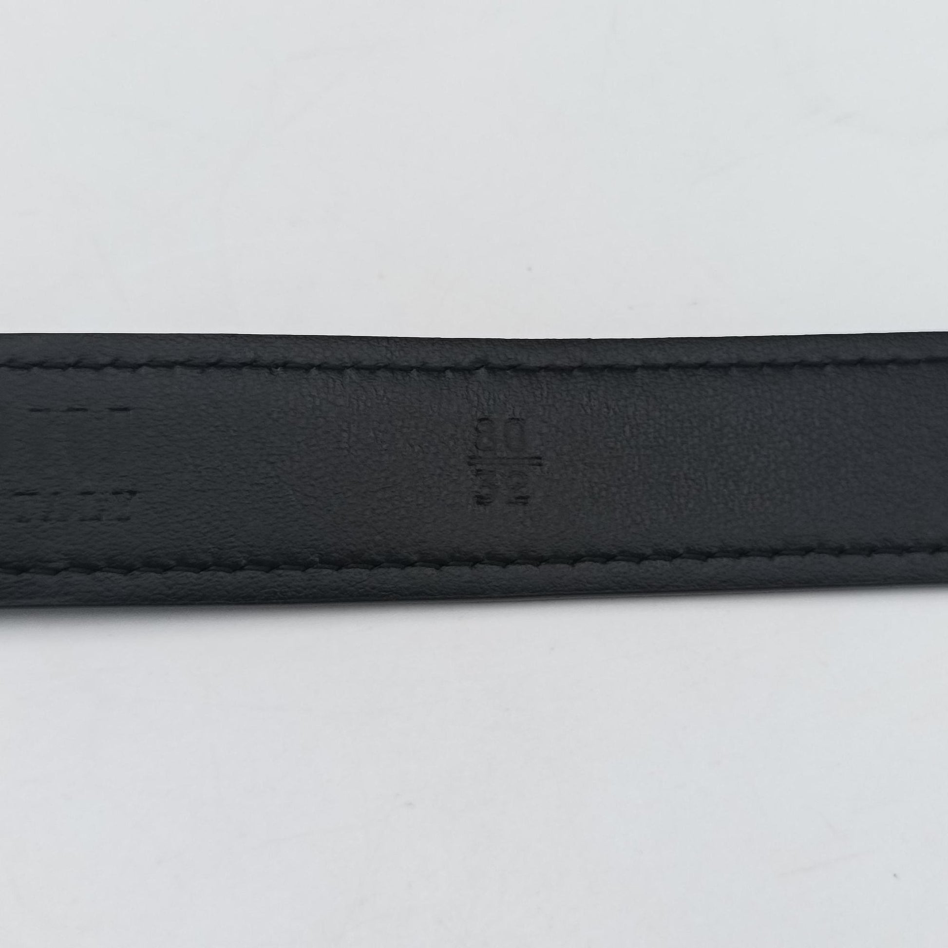 Logo belt Black leather DNP104ロゴベルト ブラック レザー DNP104