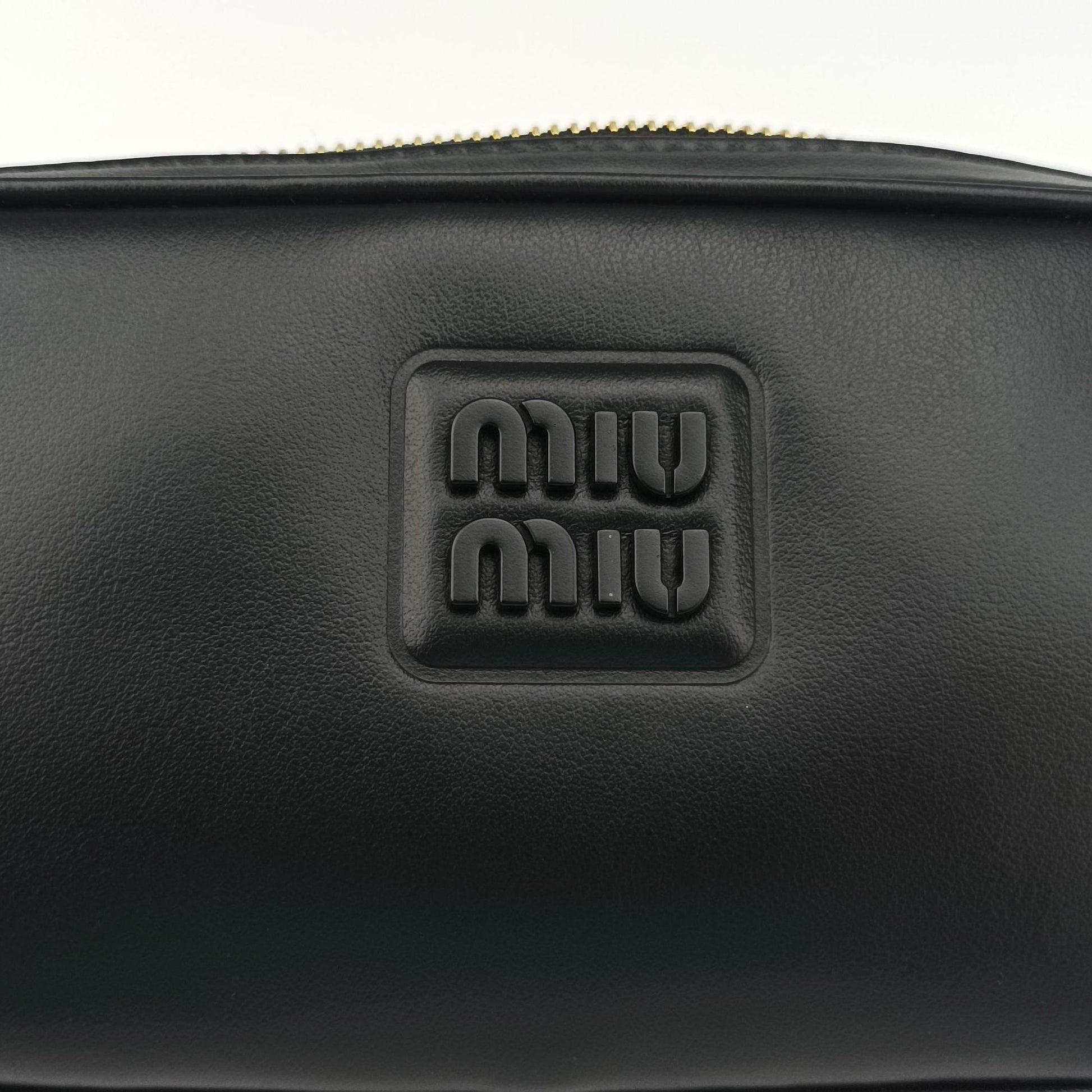 Logo belt Black leather DNP104ロゴベルト ブラック レザー DNP104