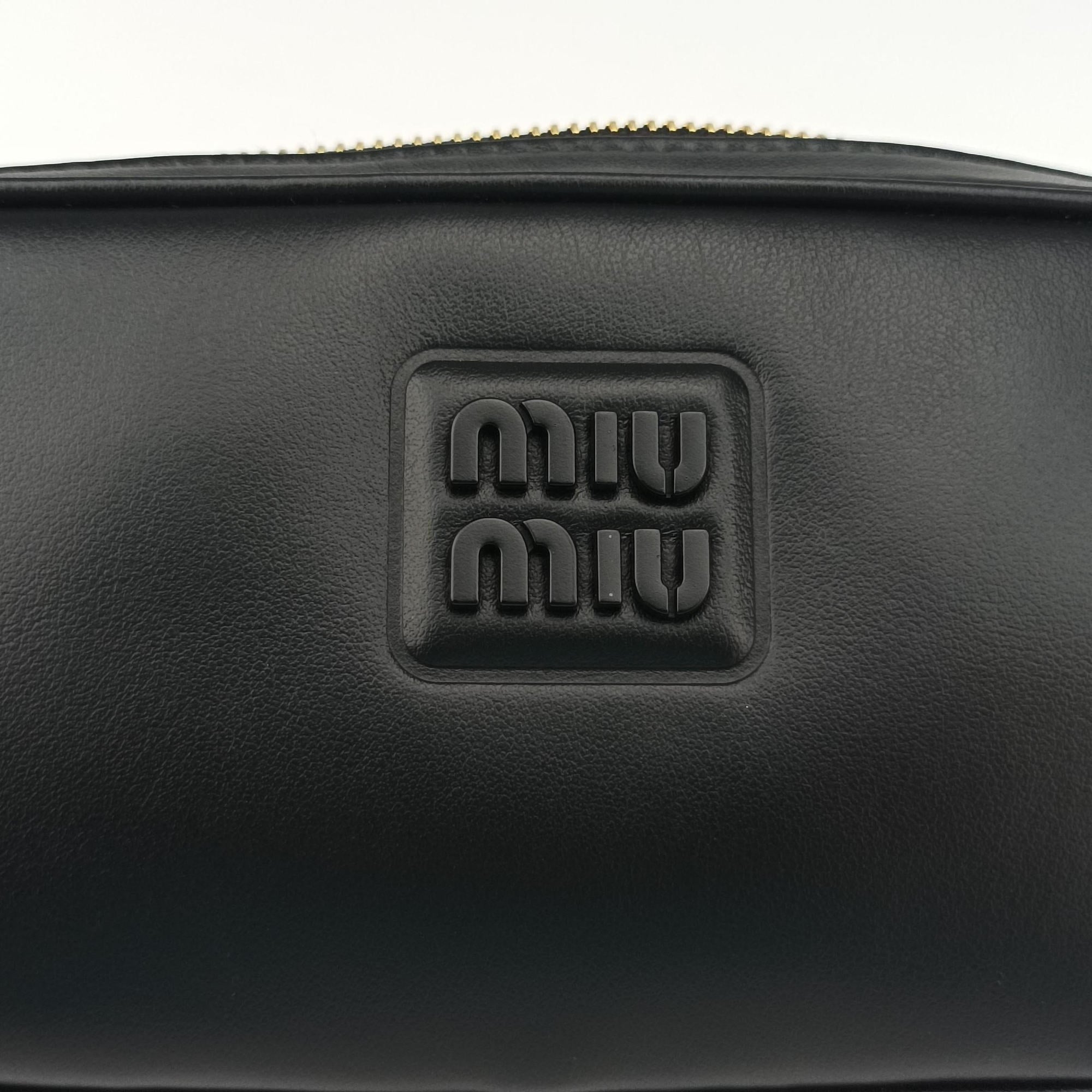 Logo belt Black leather DNP104ロゴベルト ブラック レザー DNP104