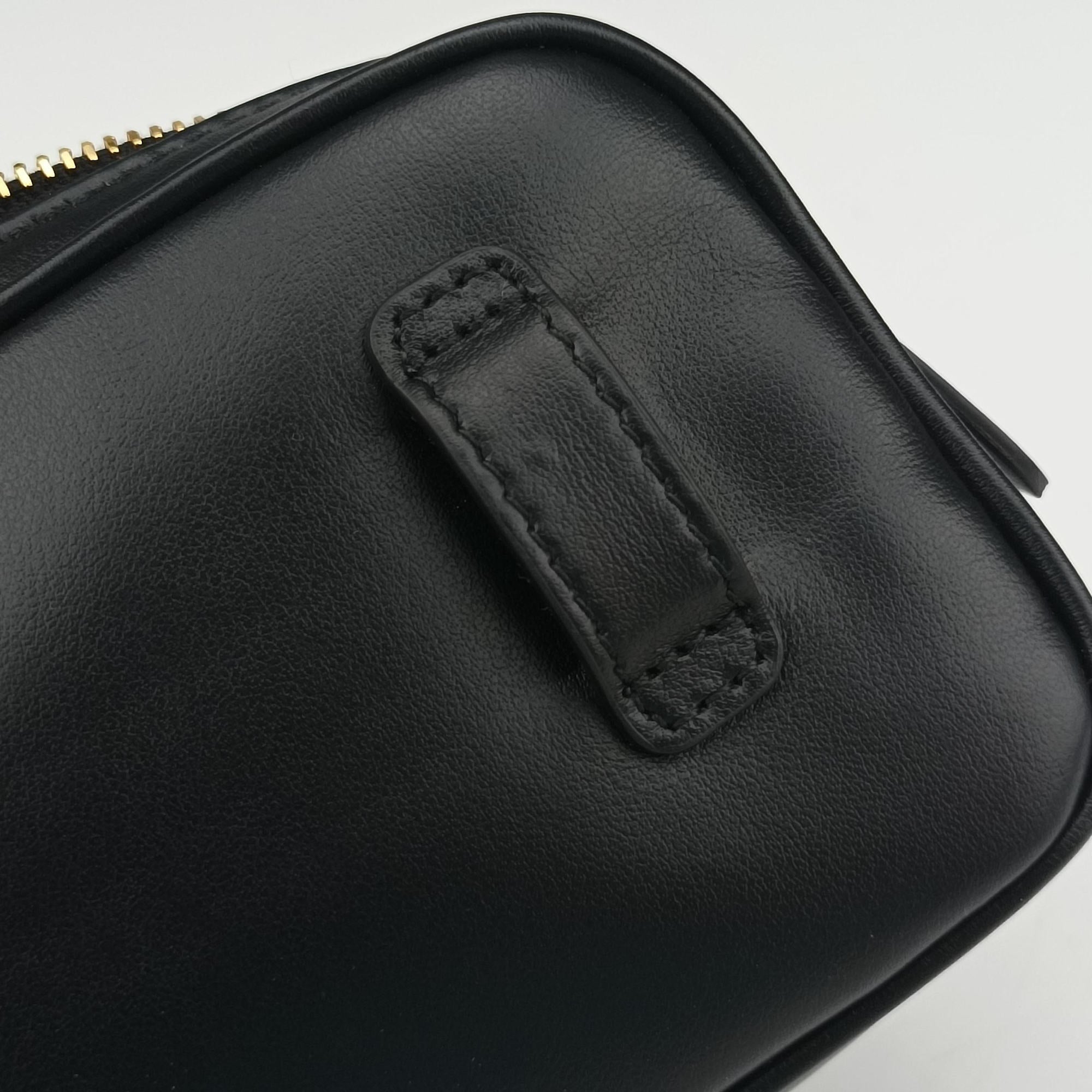 Logo belt Black leather DNP104ロゴベルト ブラック レザー DNP104