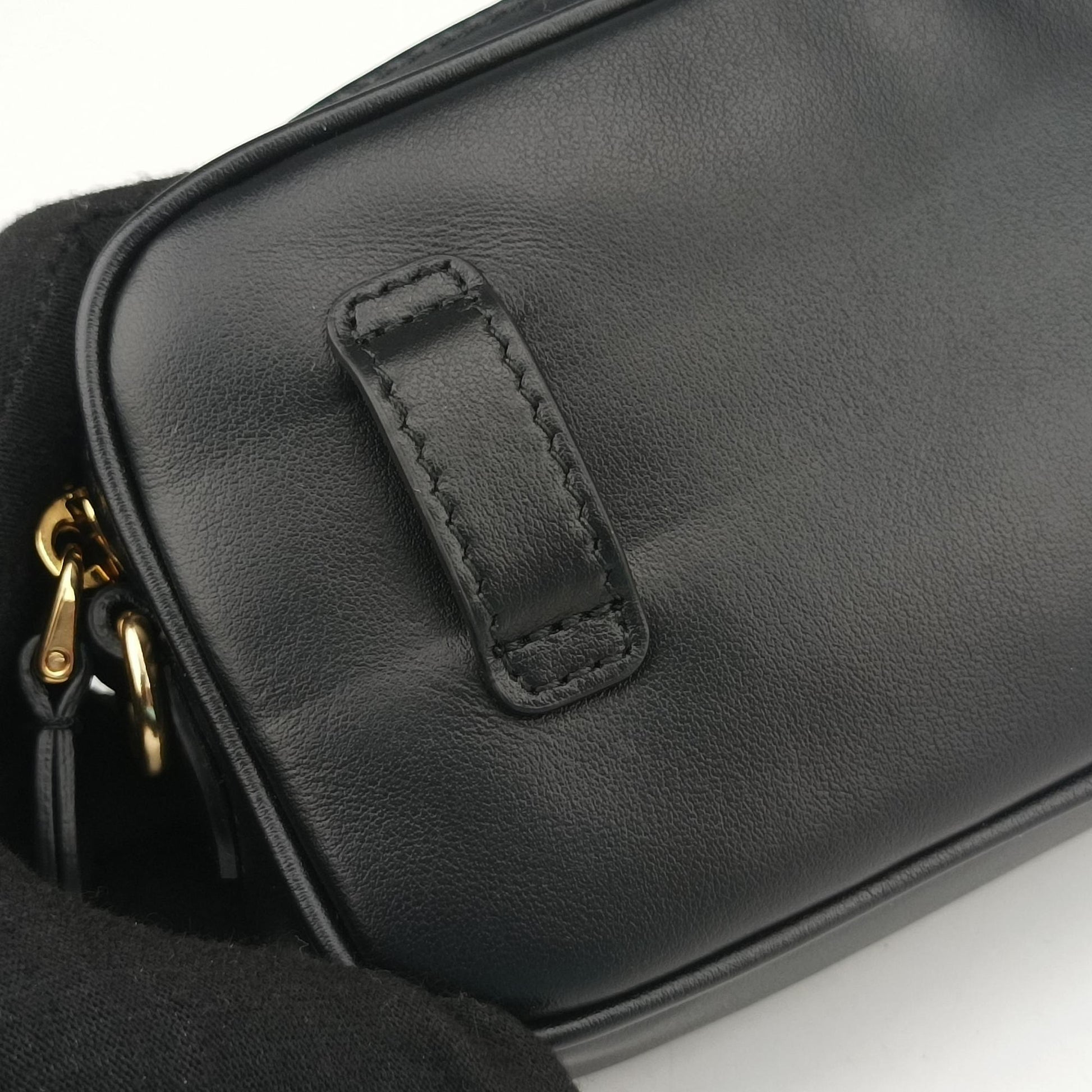 Logo belt Black leather DNP104ロゴベルト ブラック レザー DNP104
