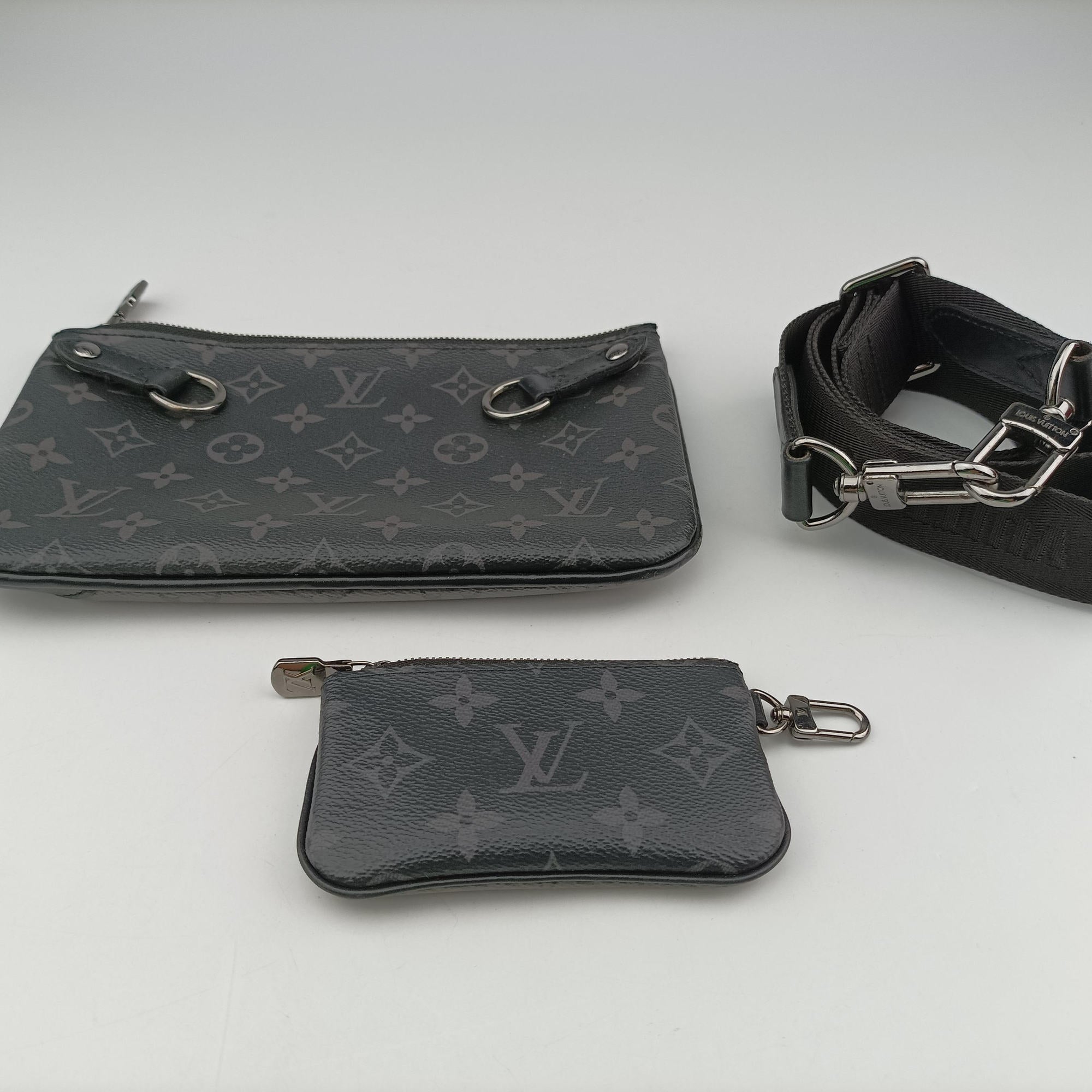 Trio Messenger black Monogram Eclipse Reverse M69443 IC Chipトリオ メッセンジャー ブラック モノグラム エクリプス リバース M69443 ICチップ
