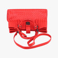 Pre-owned Bottega Veneta Roma Intrecciato Red lambskin  shoulderbag | stylenewstar
