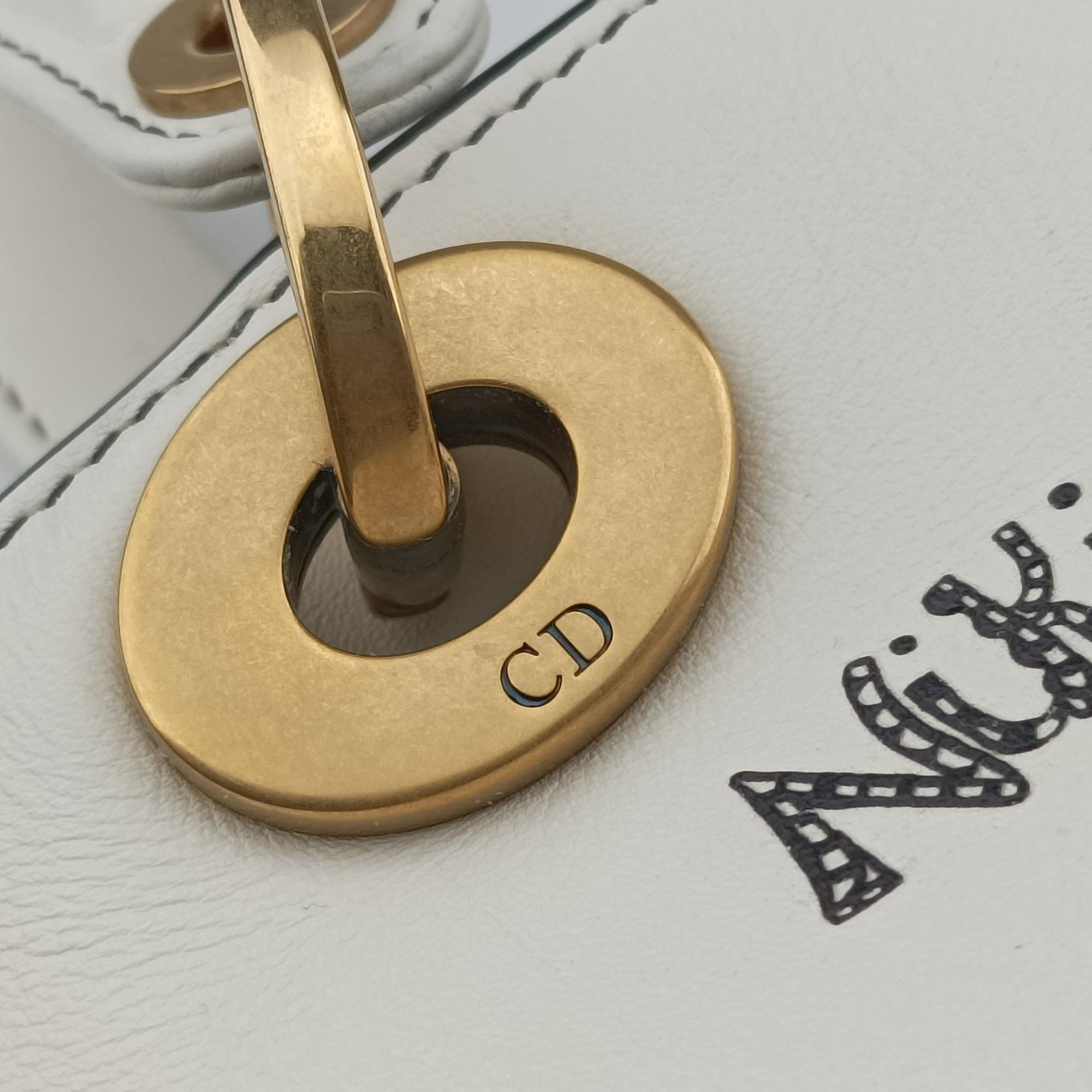 Niki de Saint Phalle Lady Dior White×Multicolour Leather 01-BO-0118ニキ ドゥ サンファル レディ ディオール ホワイト×マルチカラー レザー 01-BO-0118