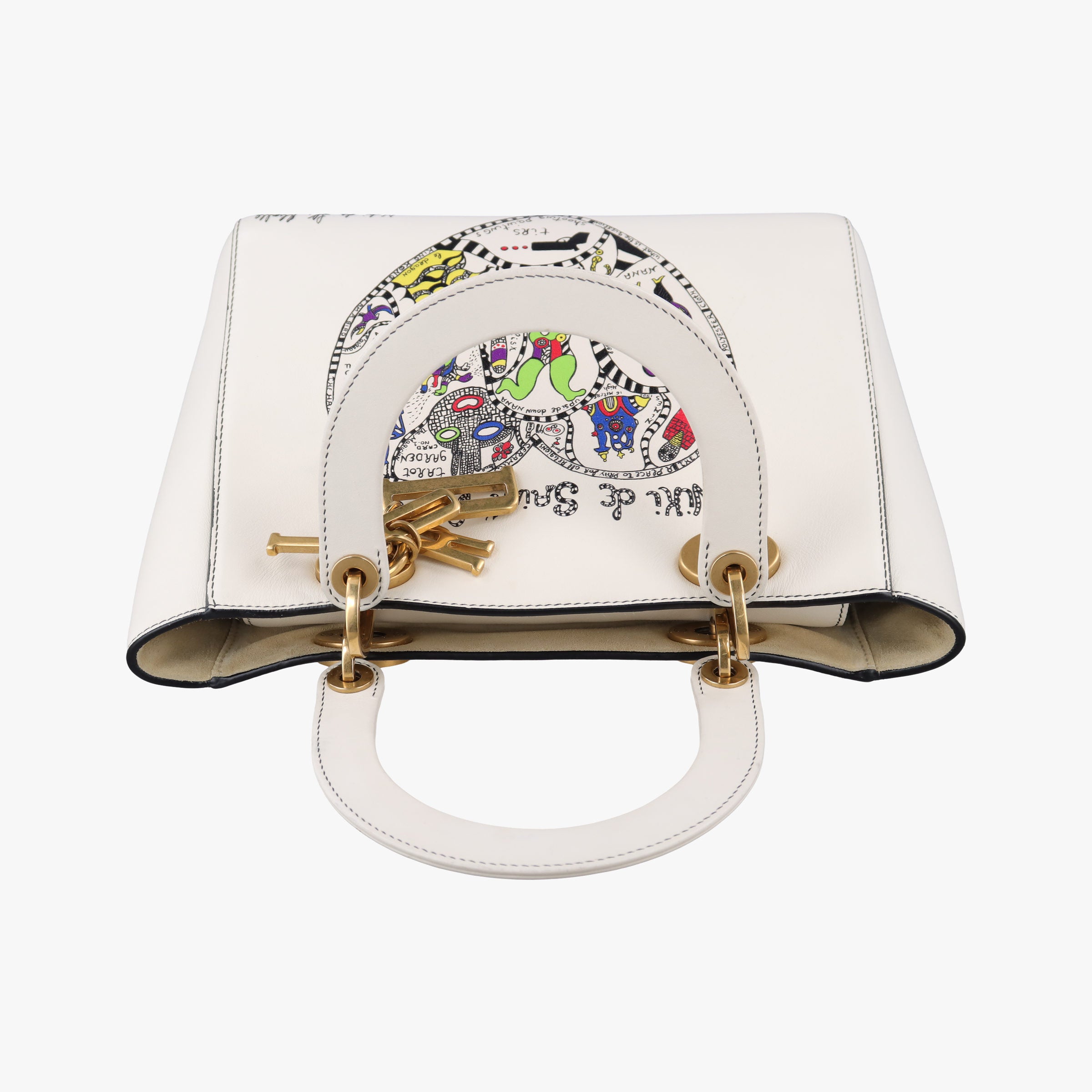 Niki de Saint Phalle Lady Dior White×Multicolour Leather 01-BO-0118ニキ ドゥ サンファル レディ ディオール ホワイト×マルチカラー レザー 01-BO-0118