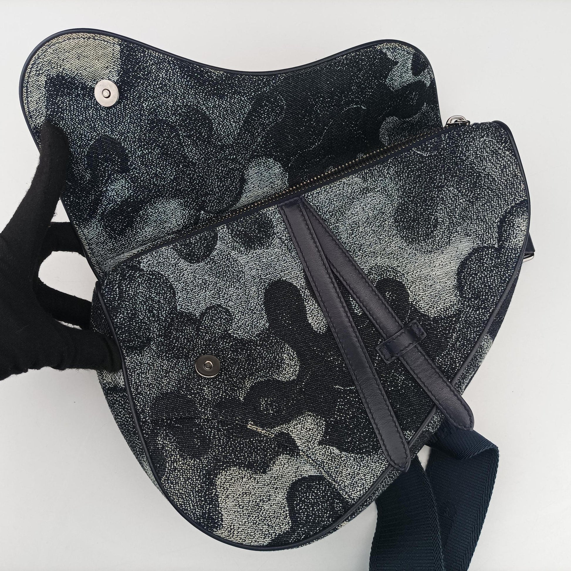 Saddle Navy×white Canvas×Leather 11-BO-0271サドル ネイビー×ホワイト キャンバス×レザー 11-BO-0271