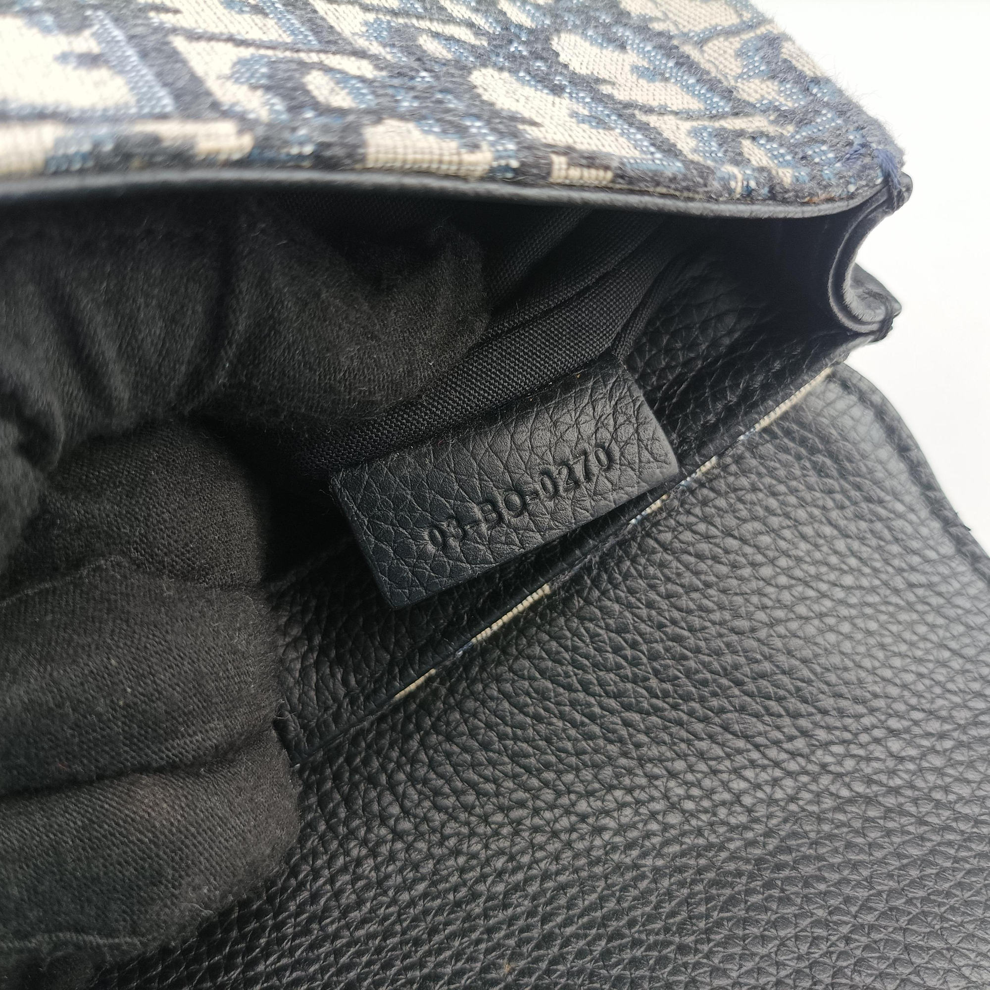 Saddle Pouch Navy×Black Jacquard×Leather 03-BO-0270サドル ポーチ ネイビー×ブラック ジャガード×レザー 03-BO-0270