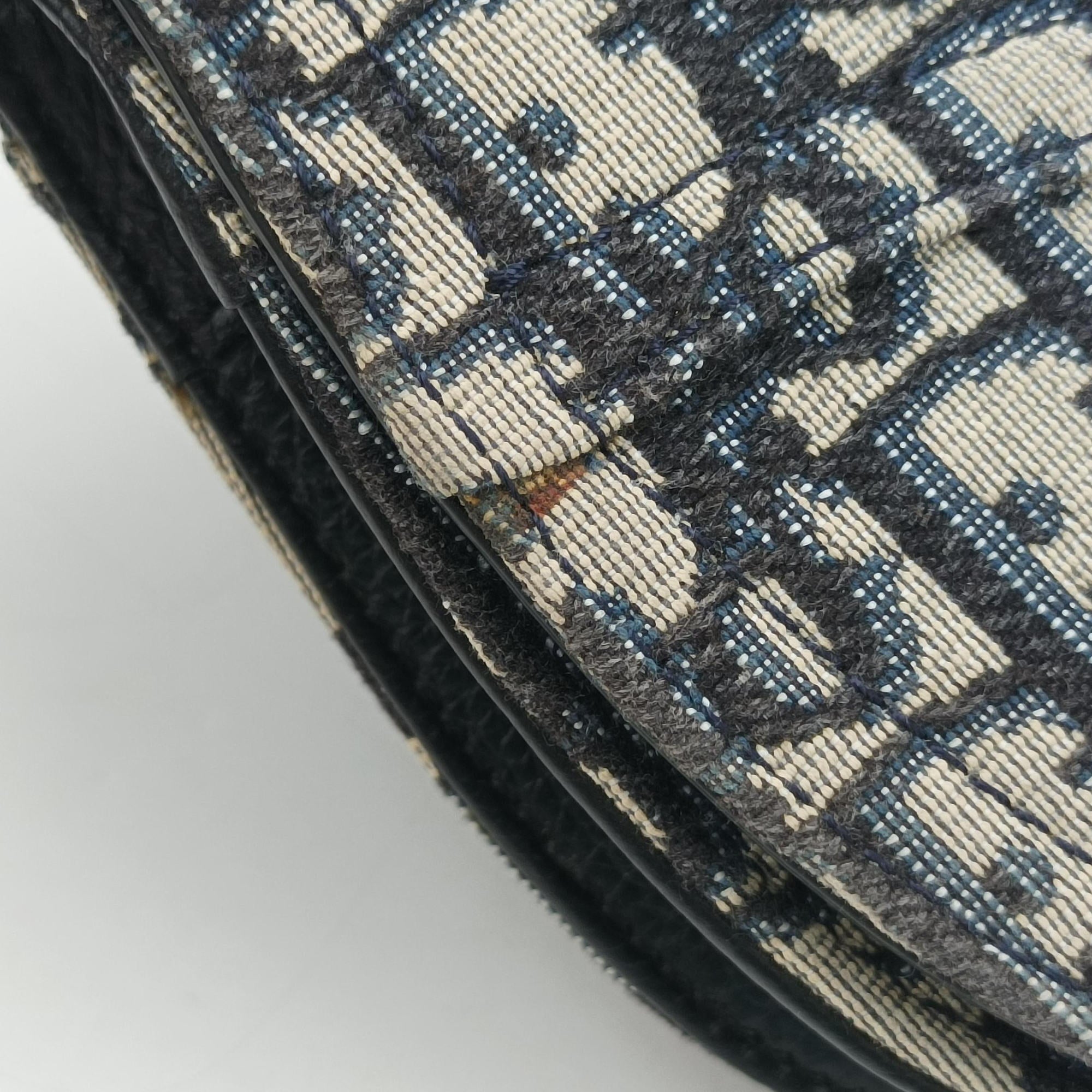 Saddle Pouch Navy×Black Jacquard×Leather 03-BO-0270サドル ポーチ ネイビー×ブラック ジャガード×レザー 03-BO-0270