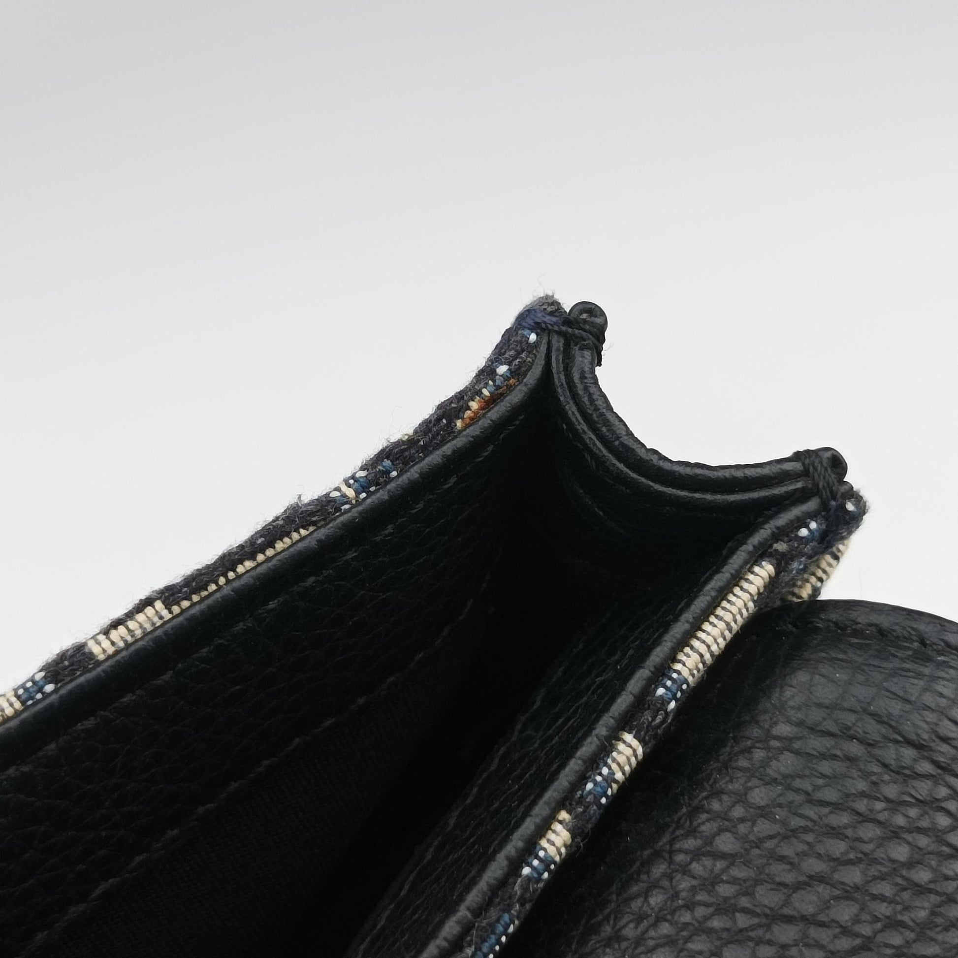 Saddle Pouch Navy×Black Jacquard×Leather 03-BO-0270サドル ポーチ ネイビー×ブラック ジャガード×レザー 03-BO-0270